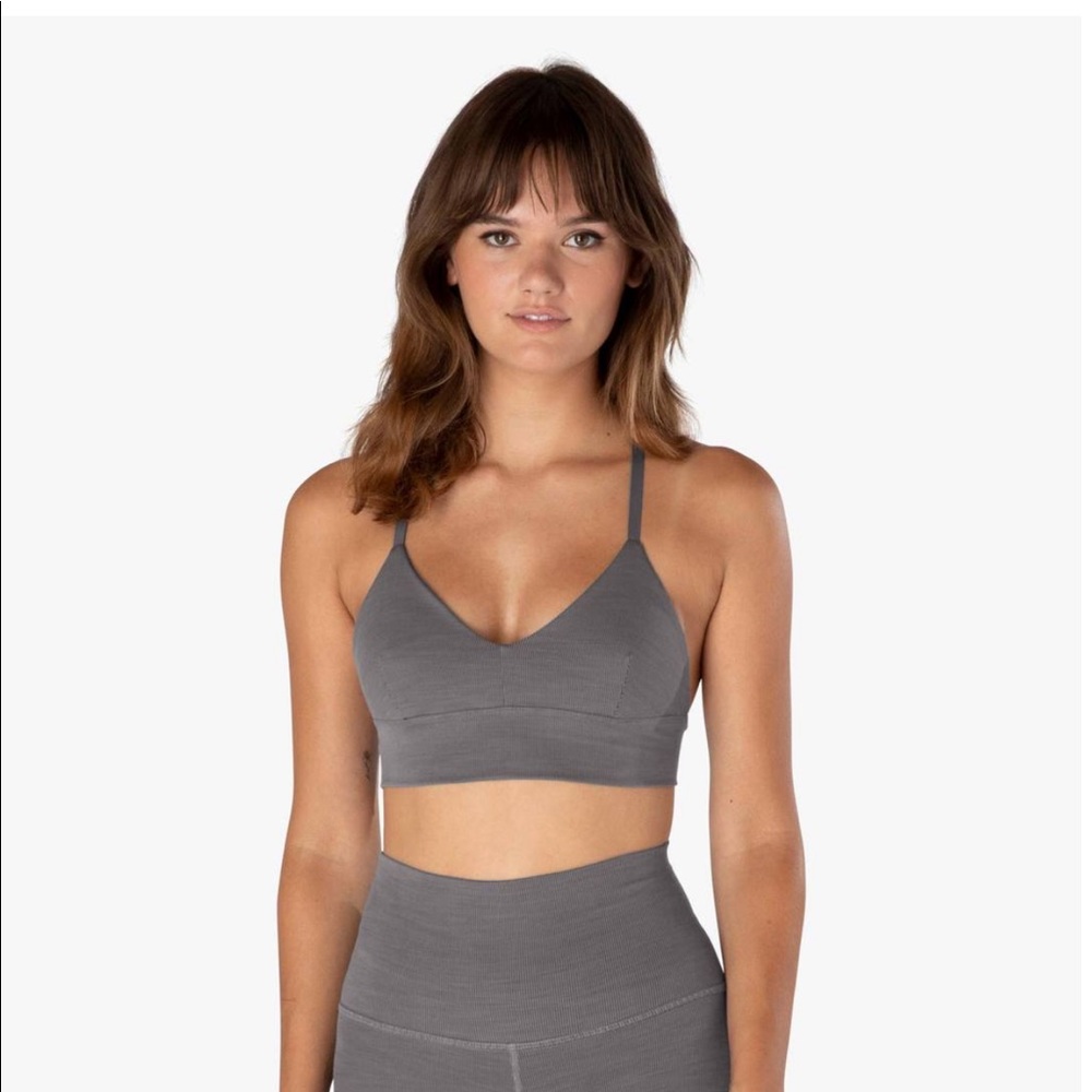 Beyond Yoga Heather Rib Go To Bralette